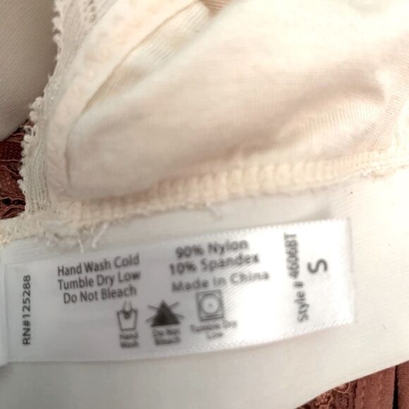 French Affair Creme Lace Choker Bralette Size Small - Picture 10 of 10